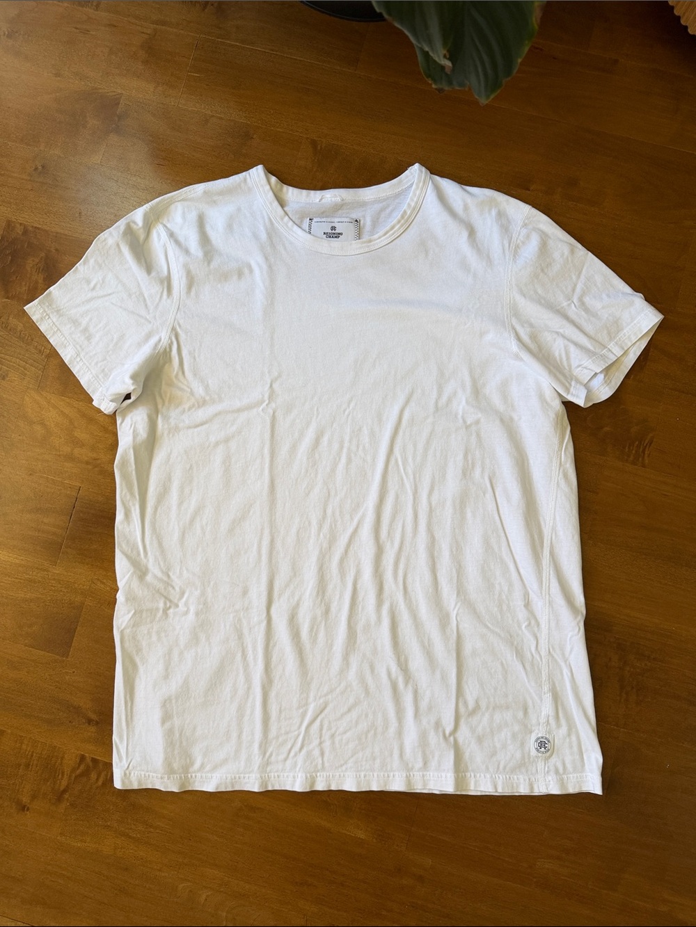REIGNING CHAMP Men's White Crew Neck Tee